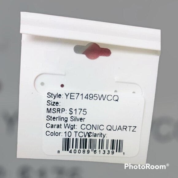 Savvy Cie Jewels Womens Amber Quartz Sterling Silver Conic Teardrop Earrings New - Picture 4 of 8